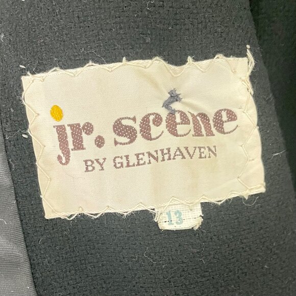 Vintage 60s Jr. Scene By Glenhaven Cropped Wool Jacket With Mink Fur Detail - Picture 11 of 11